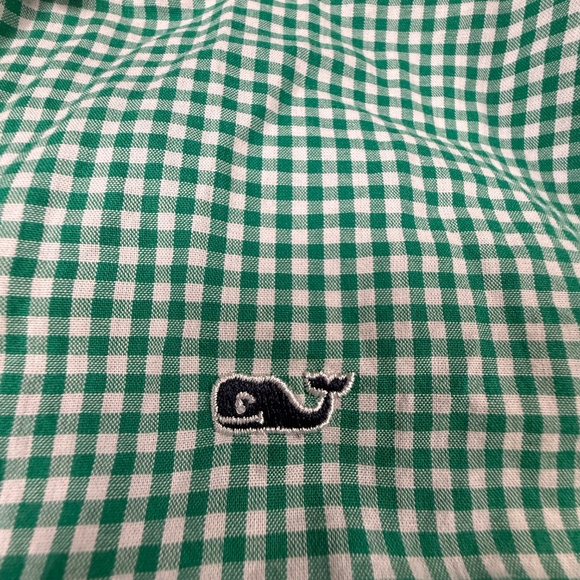 Vineyard Vines Boys 100% Cotton Button Front Whale Shirt, Gingham Colorblock, L - Picture 4 of 13